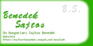 benedek sajtos business card